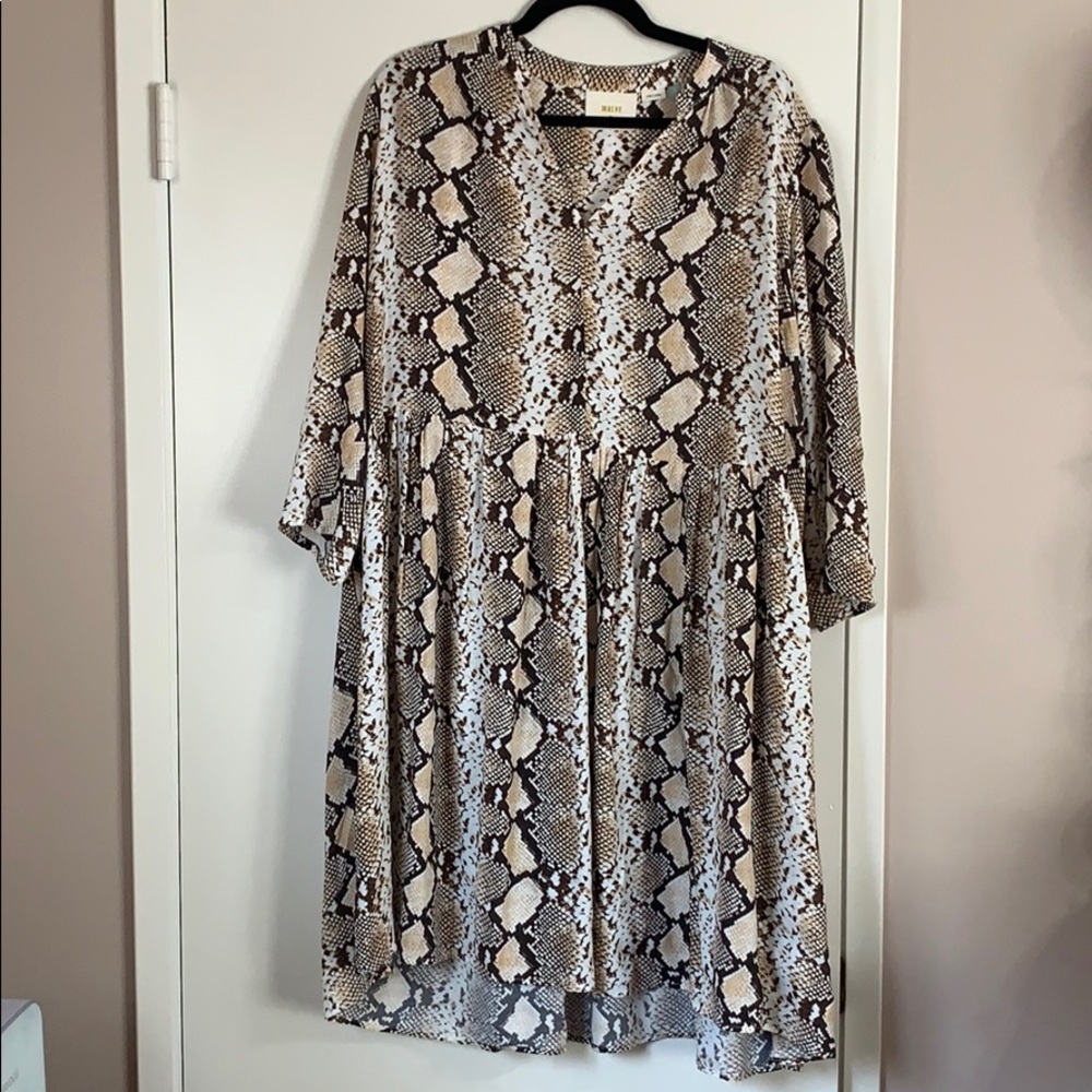 Anthropologie plus snake skin dress size 1x